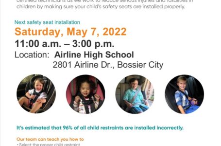 Evento de verificación de asientos de seguridad para niños en Bossier City