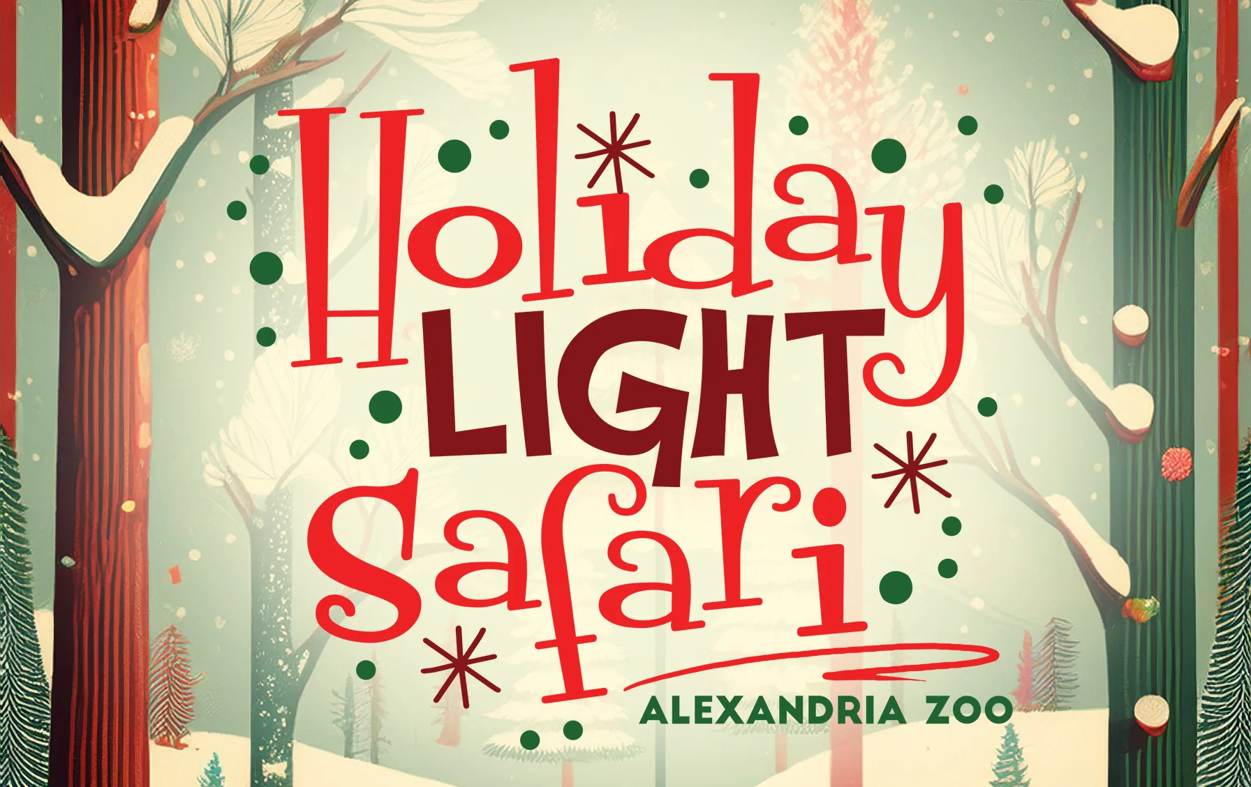 ¡Vive la Magia de las Fiestas en el Holiday Light Safari en el Zoológico de Alexandria!