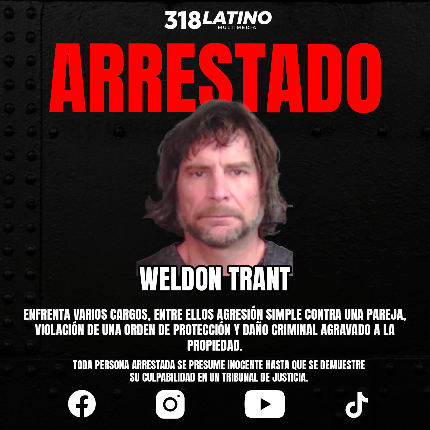 Sujeto persigue a pareja con martillo y termina arrestado