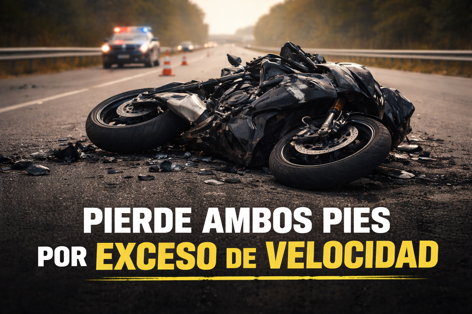 PIERDE AMBOS PIES POR EXCESO DE VELOCIDAD